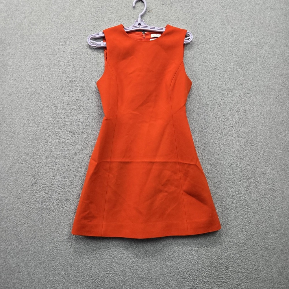 Babaton Aritzia Women Dress 2 Orange Mini Fit & Flare Sleeveless Lined A Line